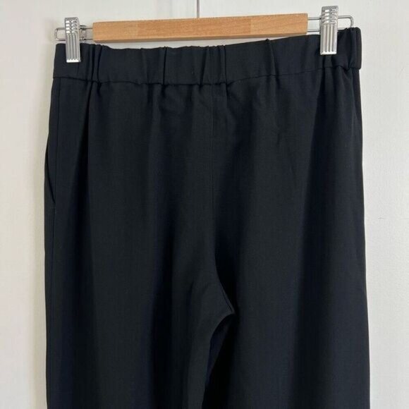 Babaton Fine Japanese Fabric Black Pull On Tapered High Waisted Ankle Pants 2 - Picture 12 of 15